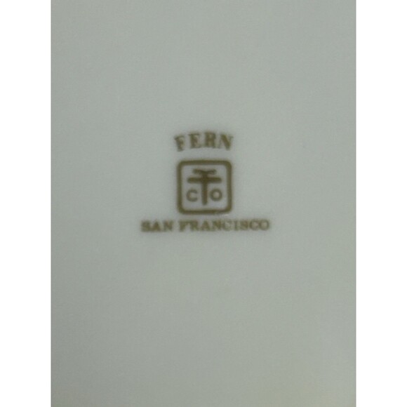 Vintage Fern San Francisco Porcelain Soap Dish Trinket Dish Flowers Butterflies - Picture 6 of 7